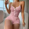 Nuevo Producto 2024 Amazon Aliexpress: Conjunto de Pijama Camisola con Abertura Frontal y Bloques de Color con Estampado de Corazón