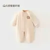 Macacão de bebê Classe A 100g fibra de gengibre quente outono e inverno algodão puro acolchoado roupas de bebê recém-nascido macacão de engatinhar espessado