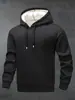 Conjunto esportivo transfronteiriço para homens, nova jaqueta com capuz forrada de fleece, moletom e calça de moletom para homens, outono e inverno 2025