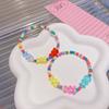 7126 crema color caramelo soleado colgante de oso collar nicho lindo estudiante femenina dibujos animados pulsera de cuentas joyería