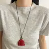 Collar colgante geométrico irregular de diseño único, cadena larga para la clavícula moderna y versátil, nuevo accesorio de collar en capas
