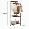 Estante móvil para ropa, sombreros y zapatos, de pie, para dormitorio, casa de alquiler, dormitorio, con ruedas, perchero, estante de almacenamiento multifuncional para apartamentos pequeños