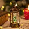 Caixa de presente de Natal Papai Noel Floco de neve Atmosfera Luzes noturnas Véspera de Natal Iluminação Presentes Cena de Natal Decoração