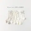 Calcetines de media pantorrilla para niñas, estilo fino de verano, calcetines de encaje estilo princesa coreana para niños, calcetines de malla transpirable para bebés en verano