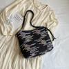Bolso bandolera de moda de estilo coreano nuevo 2024, bolso pequeño para mujer y niña, informal, de verano, a rayas de colores, de gran capacidad, para el hombro