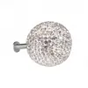 Manípulo de cristal autoproduzido incrustado com diamantes, europeu e americano, para armário, guarda-roupa, gaveta, maçaneta de porta com diamantes, maçaneta de gaveta com bola de cristal