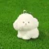 Flocagem de resina fofa desenho animado tridimensional filhote de cachorro chaveiro pingente pingente de chaveiro de carro pingente de bolsa atacado