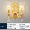 [Transfronterizo] Luminarias de Alta Gama para Restaurante y Sala de Estar, Candelabro de Cristal Dorado para Villa Dúplex, Aleación de Zinc Estilo Europeo