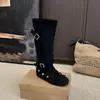 Zapatos para mujer en stock: zapatos de ballet color caqui, botas apiladas, nuevas botas de moda de verano con aumento interno de altura y botas de caña alta desmontables