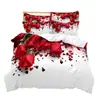 Amazon transfronterizo tres piezas flor de amor impresión digital 3D ropa de cama comercio exterior Fábrica de Textiles para el Hogar al por mayor