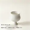 Taza de Té de Cerámica para Uso Doméstico, Taza Individual para Cata de Té, Borde con Forma de Flor, Taza Aroma de Pie Alto, Juego de Té Pequeño