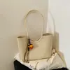 Bolsa de Palha Tecida de Grande Capacidade para Mulheres, Nova Bolsa Cesta Estilo Coreano Nicho Verão 2026, Bolsa Tote Fashion