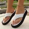 Chanclas de Suela Gruesa para Mujer Verano Nuevo Exportación Europea y Americana Talla Grande Casual Chanclas de Suela Gruesa Pantuflas