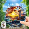 Novo Filme Colorido Acrílico 2D Transfronteiriço Decoração de Casa Pegador de Sol Ornamento Pendurado Pintado Placa Colorida Pegador de Sol