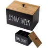 Cuarto de Lavandería de Madera Creativo con Tapa Caja para Bolitas de Lavandería Caja de Almacenamiento para Artículos de Tocador Caja de Almacenamiento para Escritorio de Sala de Estar
