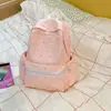 Mochila Pequena com Flores Estilo New Girl para Estudantes Femininas Fofa Leve Grande Capacidade Duas Alças Mochila de Viagem Simples Versátil