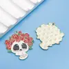 Gotas de Aceite Dibujos Animados de Halloween Cuervo Serpiente Trepando Luna Calavera Flores Colgante Joyería DIY Pulsera Collar Colgante