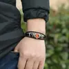 Joias Periféricas de Animação Japonesa Naruto Pulseira de Couro Personalizada com Contas Acessórios Masculinos Simples e Modernos