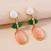 Pendientes de Gota de Agua de Resina Transfronterizos Europeos y Americanos Pendientes Estilo Vacaciones en la Costa Dopamina Pendientes de Nicho Exagerados para Mujeres con un Toque de Alta Gama