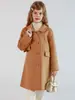 Abrigo de Lana Doble Cara para Niña de Longitud Media Infantil Nuevo Otoño/Invierno 2026 Abrigo de Lana Francés Ropa Exterior de Lana para Niña