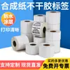 Etiqueta de Pegamento Seco de Papel Sintético PP 40* Rasgable a Mano en Rollo en Blanco Rasgable Mate