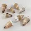 Broche Estilo Pin de Concha Natural e Caracol Dourado e Branco Cor K Pingente DIY Colar Brincos Frasco de Perfume Frasco de Maquiagem Ornamento