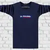 Camiseta de Manga Larga para Hombre de Otoño de Edad Media Cuello Redondo Holgada Talla Extra Grande Ropa de Otoño Camisa Básica para Hombres Gordos