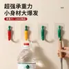 Gancho de pared autoadhesivo con forma de chile pequeño, no requiere taladro, para colgar llaves detrás de la puerta, perchero para la entrada
