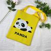 Bolsa de Tricô Ins Desenho Panda Feminina Moda para Carregar na Mão Grande Capacidade Bolsa de Ombro Bolsa Transversal Bolsa