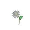 Design de Broche de Girassol para Comércio Exterior Transfronteiriço, Broche Versátil de Luxo Leve para Terno, Acessório de Broche Fixo Feminino Anti-Exposição