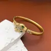 Pulseira Personalizada Europeia e Americana Transfronteiriça Leopardo Abertura Tendência Olho de Cavalo Selvagem Guepardo Hip-Hop Banho de Galvano Micro-cravejado Zircônia Pulseira
