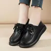 Mocassins femininos de amarrar, dois usos, coleção outono 2026, estilo britânico, versáteis, sola macia, casuais, baixos e adequados para o trabalho