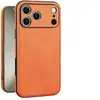Funda de Teléfono de Cuero Retro de Negocios Adecuada para iPhone 17 16Pro Agujero Redondo Sin Etiqueta Cuero 13/12 Creativa Anti-Caída