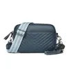 Bolsa de Cuero Genuino para Mujer de Moda Transfronteriza Bolso Cuadrado Pequeño de Piel de Vaca de Primera Capa Bolso de Hombro Bolso Cruzado con Correa Ancha para Hombro Bolso de Viaje para el Trabajo