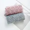 Tecido de gaze estilo coreano com estampa de coração e leopardo para scrunchies e elásticos de cabelo feitos à mão para DIY
