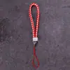 Lanyard para teléfono móvil al por mayor de fábrica, cordón para llavero de cámara de cuero PU, cuerda de muñeca para teléfono móvil de pareja, cuerda tejida de cuero