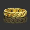 Pulsera de cadena cubana ancha brillante europea y americana hip-hop hiphop genial dominante moderna joyería para hombre