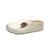 Pantuflas de Plataforma con Suela Gruesa y Punta Cerrada para Mujer, Adecuadas para Combinar con Faldas, Calzado de Verano para Exteriores 2026, Mules que Aumentan la Altura, Cómodas y No Cansan los Pies, Medias Pantuflas