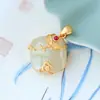 Novo Pingente de Jade Hetian Banhado a Ouro Prata 925 Estilo Antigo Chinoiserie para Mulheres Design Étnico Estilo Antigo Colar Cheongsam Dinastia Han