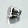 Leniu 19mm sem luz auto-recuperação interruptor de botão de metal parafuso de cabeça plana pé autotravamento interruptor de botão normalmente aberto