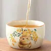 Xícara de Chá de Cerâmica Fofa e Simples para Uso Doméstico, Adequada para Senhoras, Xícara Individual para Degustação de Chá, Conjunto de Chá Kung Fu