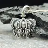 Colgante de Caja con Corona de Plata de Ley s925 Cadena para Suéter Distintiva Plata Vintage de Moda Cadena para Suéter de Plata