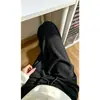Calça Casual Nova Outono/Inverno Estrela Preguiçosa Cintura Alta Solta Afinando Estampada de Perna Reta Dopamina