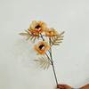 Venda Direta da Fábrica Arranjo de Flores de Peônia Dinâmica de 3 Cabeças para Casamento Reforma de Salão de Casamento Flor Artificial Decoração Suave Cenário Decorativo Flor de Seda