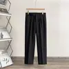 Calças Pequenas Ocidentais Masculinas Soltas Retas Comprimento no Tornozelo Estilo Coreano Calças Finas Casuais da Moda Masculina