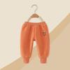 Pantalones para niños, primavera, otoño e invierno, para niños y niñas, forrados con vellón, pantalones deportivos gruesos, pantalones casuales para bebés, pantalones cálidos para bebés.