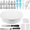 Set de Base Giratoria para Pasteles de 71 Piezas, Mangas Pasteleras con Boquillas, Set de Espátulas para Crema, Set de Herramientas para Hornear