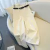 Jeans Reto de Cintura Alta Cor Sólida 2025 para Mulheres, Calças Casuais de Verão Petite, Calças Pantalona Cropped Slimming Tendência