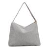 Bolso de Hombro de Moda 2025 Estilo Coreano Distintivo Caliente Pedrería Bolso Sobaco Bolso de Mano Moda Estilo Occidental Nuevo Bolso de Mujer Gris
