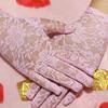 Guantes de regalo de mano para boda nupcial directos de fábrica, guantes finos de dedo completo para protección solar, verano, flores grandes
